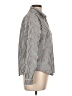 Banana Republic Stripes Silver Long Sleeve Blouse Size L - photo 4