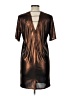 Warehouse Metallic Brown Cocktail Dress Size 10 - photo 2