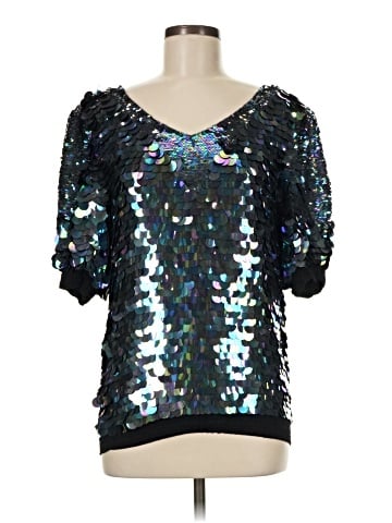 Oleg Cassini 3/4 Sleeve Silk Top (view 1)