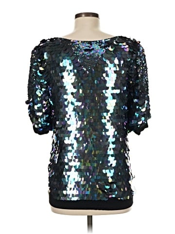 Oleg Cassini 3/4 Sleeve Silk Top (view 2)