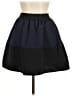 Express 100% Polyester Color Block Black Casual Skirt Size 6 - photo 1