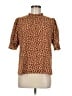 THML 100% Polyester Brown Short Sleeve Blouse Size M - photo 1