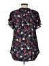 Lane Bryant Floral Blue Short Sleeve Blouse Size 10 - 12 Plus - photo 2