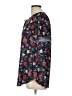 Lane Bryant Floral Blue Short Sleeve Blouse Size 10 - 12 Plus - photo 5