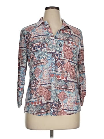 Knapp Studio 3/4 Sleeve Button-Down Shirt (view 1)