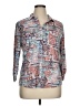 Knapp Studio Print Blue 3/4 Sleeve Button-Down Shirt Size XL - photo 1