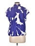 Crosby 100% Polyester Blue Short Sleeve Blouse Size M - photo 2