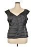 JS Collections Solid Black Gray Sleeveless Blouse Size 22 - photo 1