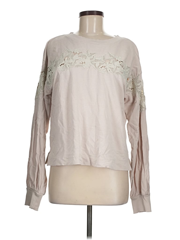 Pre-owned Ann Taylor Loft Sweatshirt In Ivory