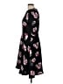Talbots 100% Polyester Floral Black Casual Dress Size 12 - photo 5