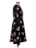 Talbots 100% Polyester Floral Black Casual Dress Size 12 - photo 4