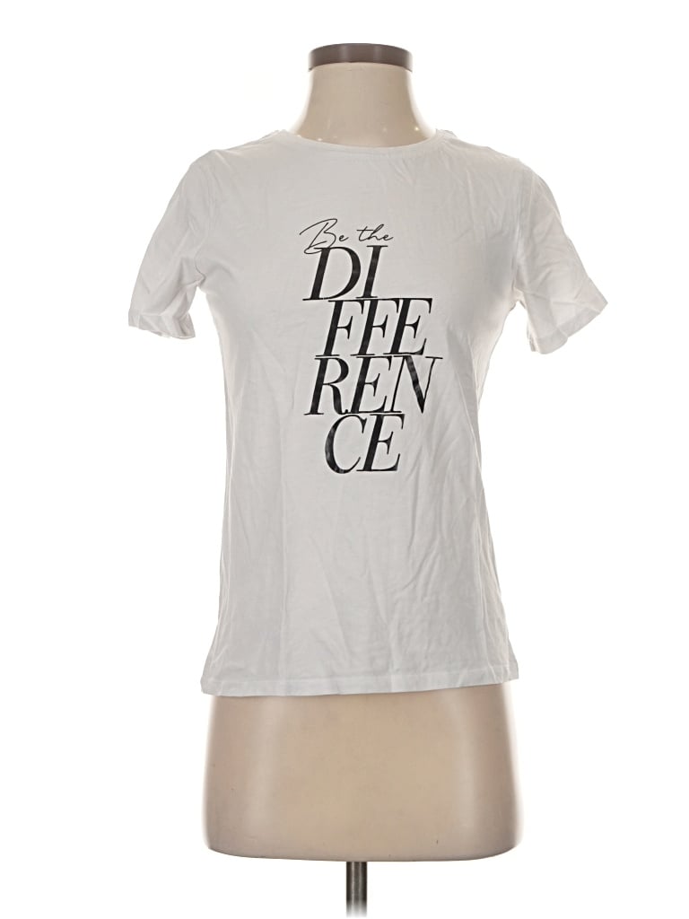 Pre-owned Mng Short Sleeve T-shirt In White