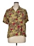 Doncaster Collection 100% Rayon Tropical Brown Short Sleeve Blouse Size 16 - photo 1