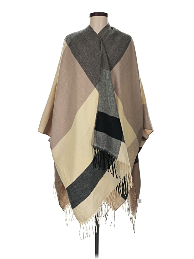 Pre-owned Unbranded Poncho In Tan