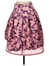 Express Design Studio 100% Silk Floral Pink Silk Skirt Size 8 - photo 2