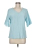 Unbranded 100% Polyester Teal Short Sleeve Blouse Size M - photo 1