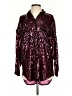 Pilcro Burgundy Long Sleeve Blouse Size S - photo 1