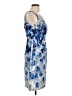 Connected Apparel Floral Blue Cocktail Dress Size 10 - photo 4