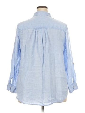 Sigrid Olsen 3/4 Sleeve Button-Down Shirt (view 2)