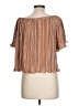Shein 100% Polyester Tan Short Sleeve Blouse Size L - photo 2