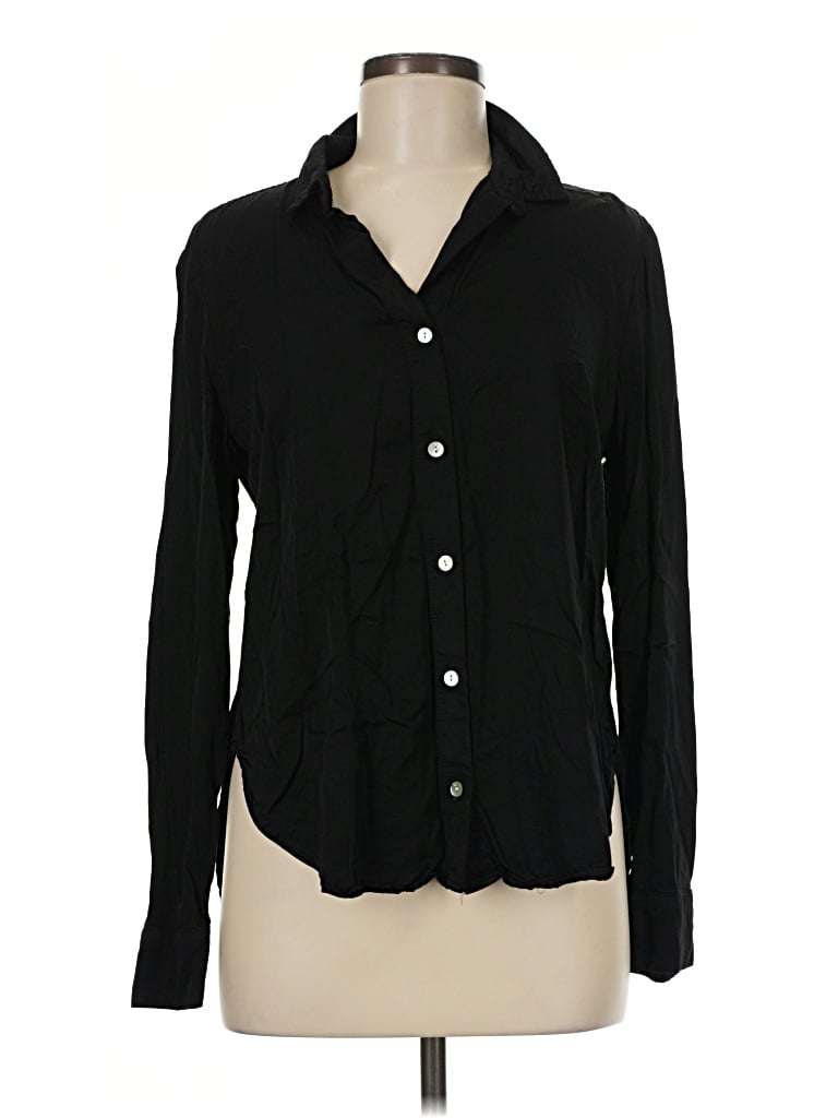 Pre-owned Bella Dahl Long Sleeve Button Down Shirt In Black