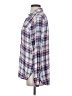 Supply & Demand 100% Rayon Plaid Blue Long Sleeve Button-Down Shirt Size XS - photo 5
