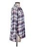 Supply & Demand 100% Rayon Plaid Blue Long Sleeve Button-Down Shirt Size XS - photo 4