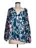 Lilly Pulitzer 100% Polyester Teal Long Sleeve Blouse Size M - photo 1