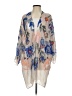 Woven Heart 100% Polyester Blue Kimono Size S - photo 1