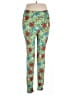 Lularoe Floral Green Active Pants Size 1X (Tall & Curvy) - photo 1