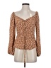 Unbranded 100% Rayon Brown 3/4 Sleeve Blouse Size S - photo 1