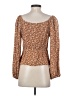 Unbranded 100% Rayon Brown 3/4 Sleeve Blouse Size S - photo 2