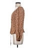 Unbranded 100% Rayon Brown 3/4 Sleeve Blouse Size S - photo 5