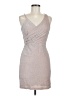 CeCe Metallic Tan Cocktail Dress Size 4 - photo 1