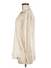 Chigant Metallic Ivory Long Sleeve Blouse Size M - photo 5