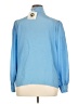 oliver 100% Silk Blue Long Sleeve Silk Top Size XL - photo 2