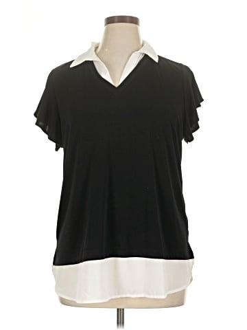 Adrianna Papell Short Sleeve Blouse (view 1)