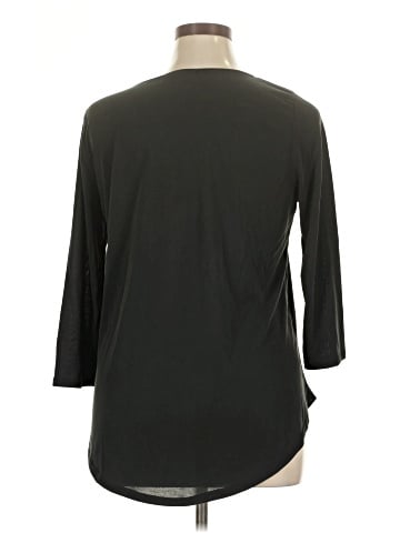 Green Envelope 3/4 Sleeve Top (view 2)