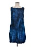 DKNY 100% Polyester Tie-dye Blue Cocktail Dress Size 6 - photo 1
