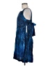 DKNY 100% Polyester Tie-dye Blue Cocktail Dress Size 6 - photo 5
