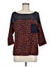 Sweet Claire 100% Polyester Orange 3/4 Sleeve Top Size S - photo 1
