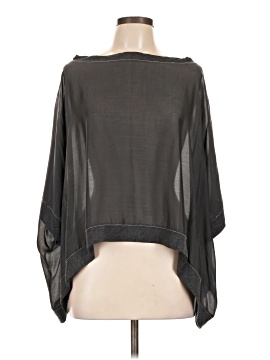 Brunello Cucinelli 3/4 Sleeve Silk Top