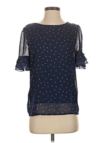 Three Dots Short Sleeve Blouse (view 1)
