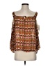 Biographie 100% Rayon Brown 3/4 Sleeve Blouse Size S - photo 1