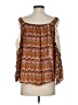 Biographie 100% Rayon Brown 3/4 Sleeve Blouse Size S - photo 2