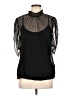 Halogen Black 3/4 Sleeve Blouse Size L - photo 1