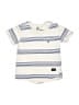 Volcom 100% Cotton Stripes Ivory Short Sleeve Henley Size 6 - photo 1