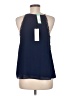 Q&A 100% Polyester Blue Sleeveless Blouse Size M - photo 2