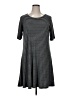 JunaRose Stripes Gray Casual Dress Size 1X - photo 1