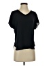 Ann Taylor LOFT 100% Polyester Black Short Sleeve Top Size S (petite) - photo 1